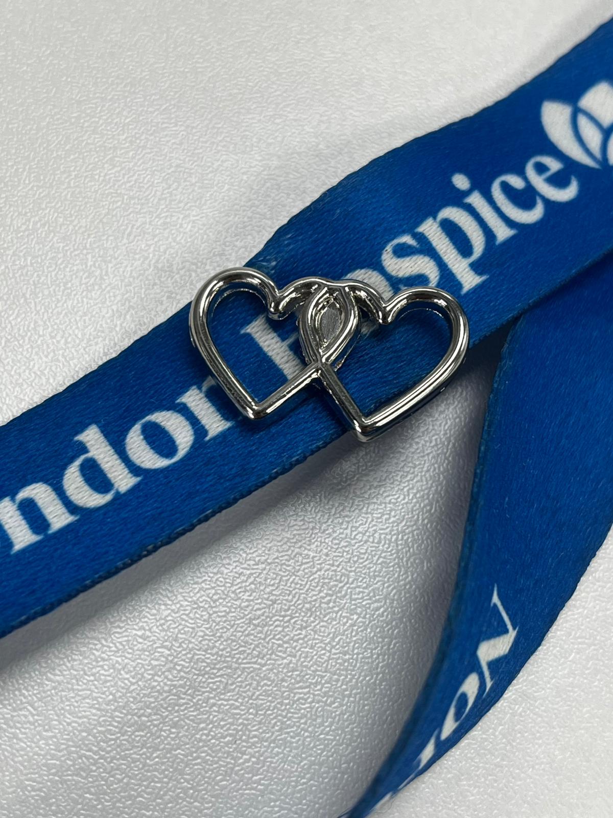 Silver Hearts Pin Badge